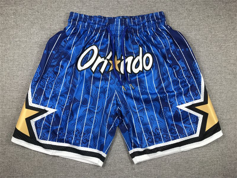 2025 Men NBA Orlando Magic Shorts Blue style 3